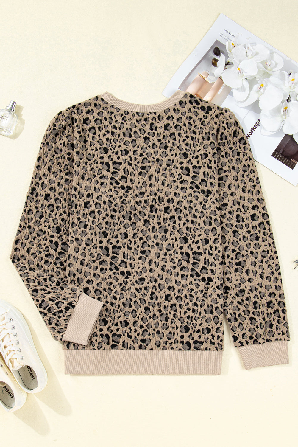 Louise | Plus Size Leopard Print Ribbed Top