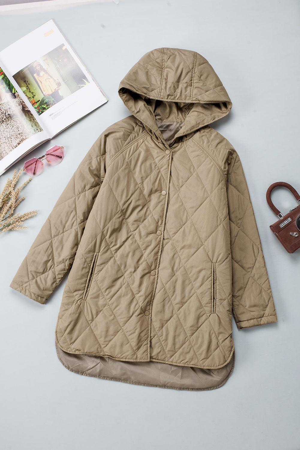 Amara | Quilted Puffer Coat with Snap Closures