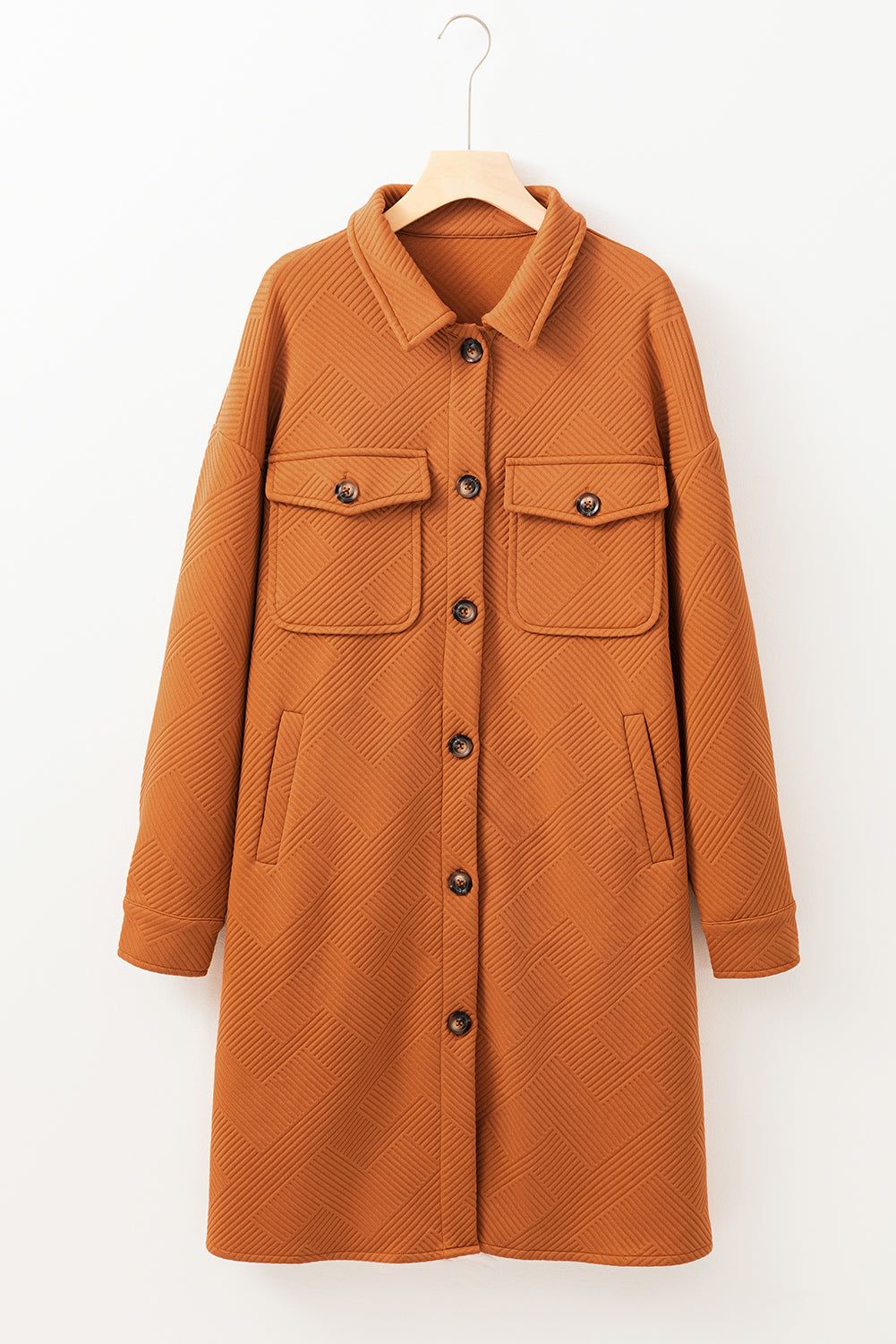 Madison | Textured Duster Coat with Buttoned Front