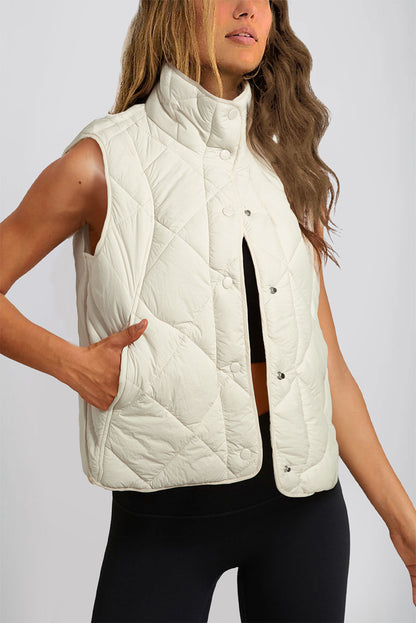 Barbara | Quilted High-Neck Vest Coat