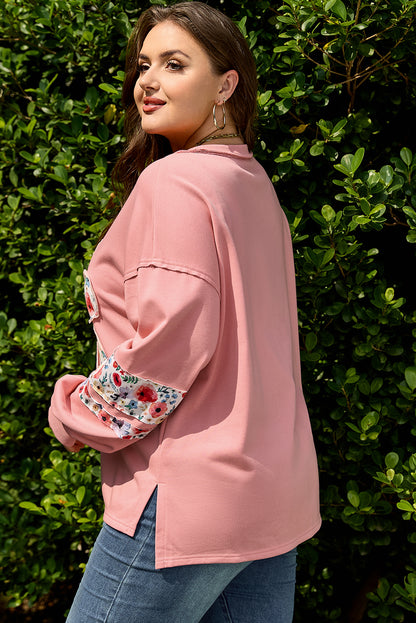 Colette | Plus Size Floral Applique Sweatshirt