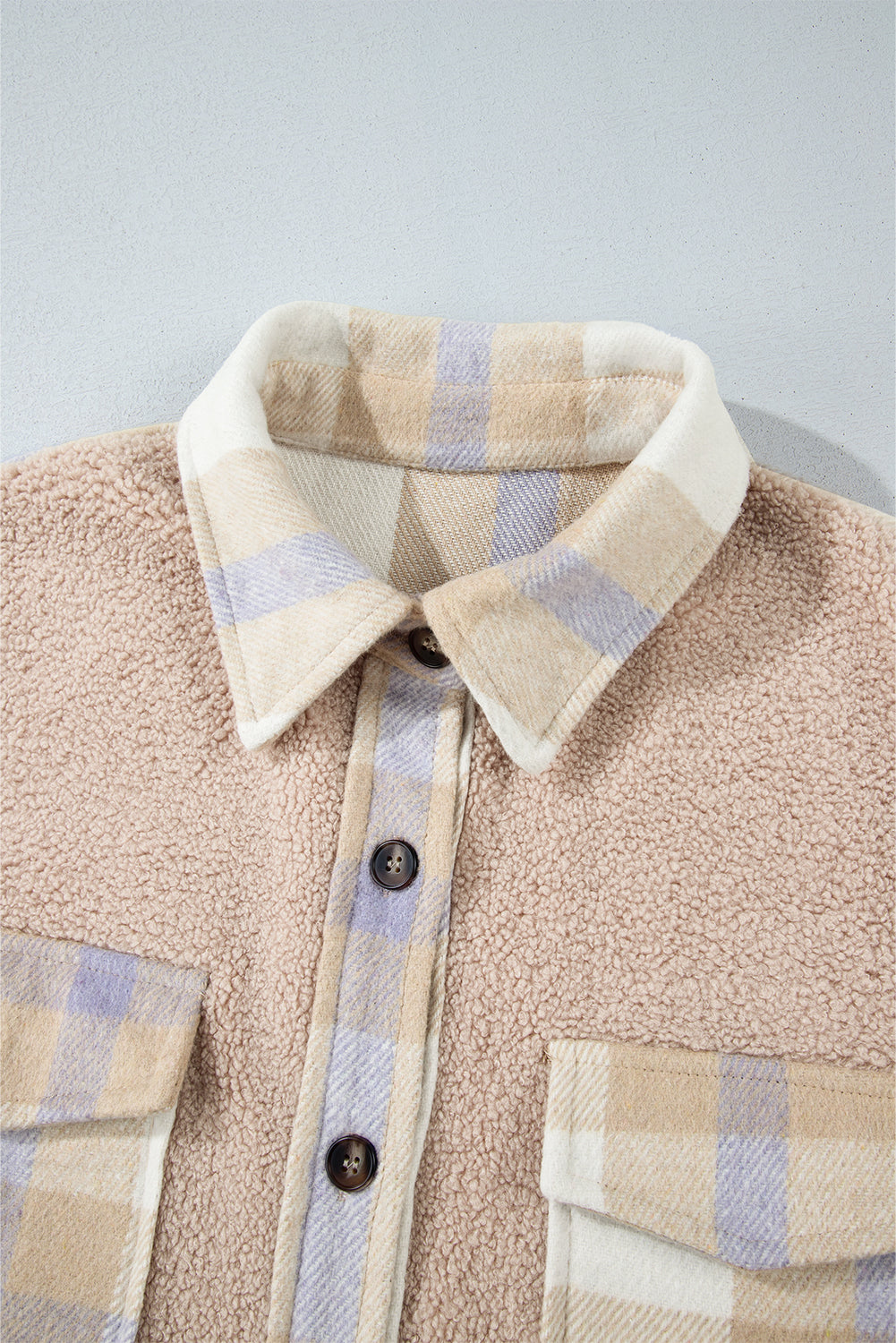 Avery | Plaid Patchwork Sherpa Coat