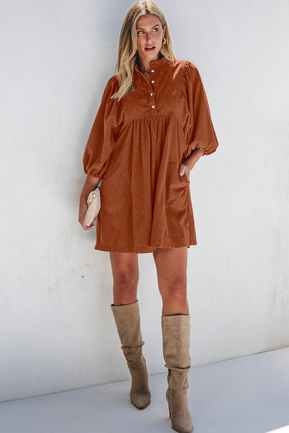 Minna | Corduroy Empire Waist Dress