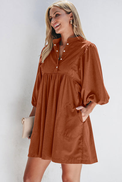 Minna | Corduroy Empire Waist Dress