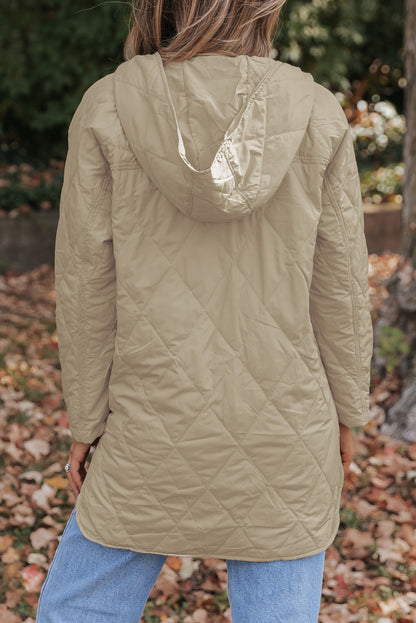 Amara | Quilted Puffer Coat with Snap Closures