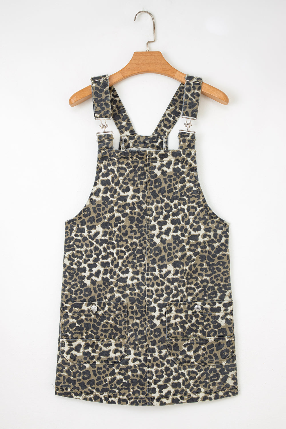 Zara | Leopard Print Denim Dress