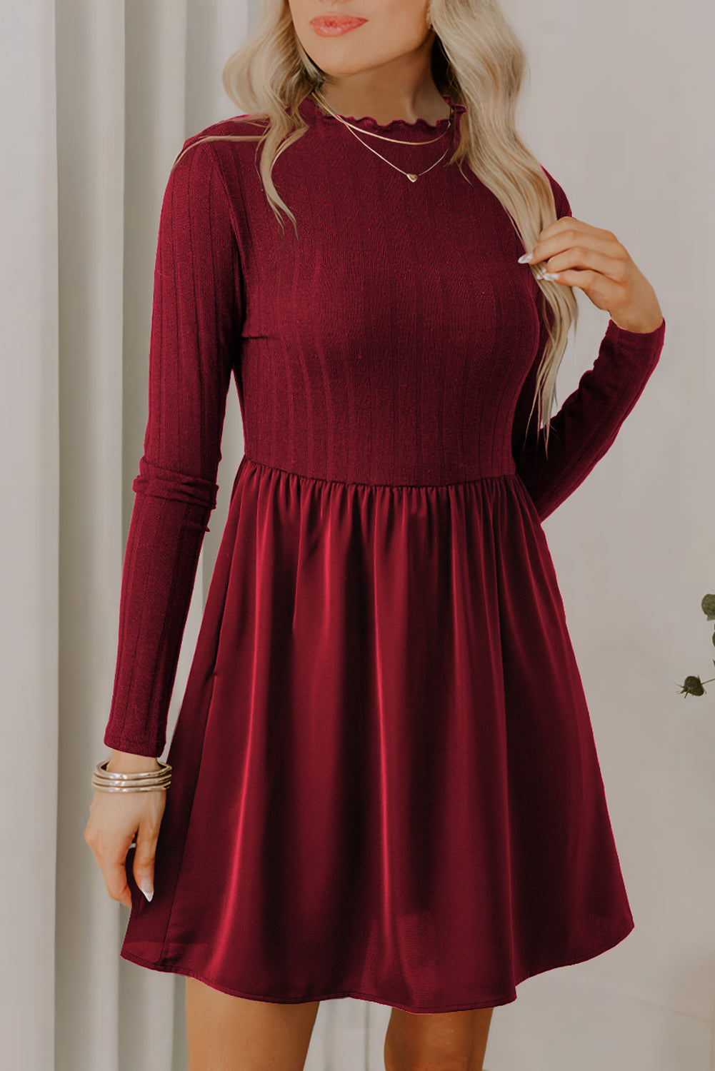 Mikhaila | Ribbed Fit & Flare Dress
