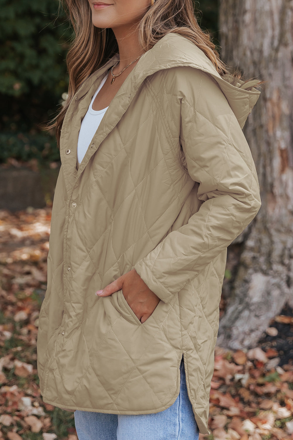 Amara | Quilted Puffer Coat with Snap Closures