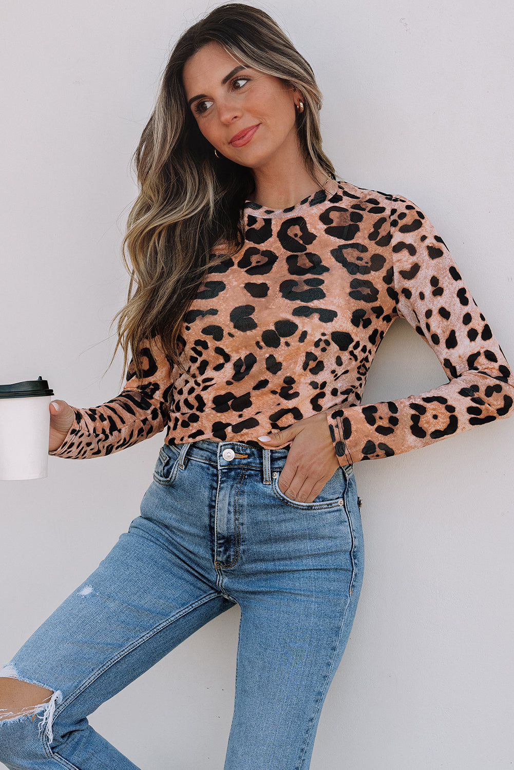 Marielle | Leopard Print Slim Fit Top