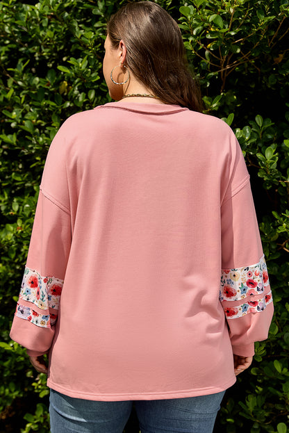 Colette | Plus Size Floral Applique Sweatshirt