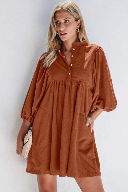 Minna | Corduroy Empire Waist Dress
