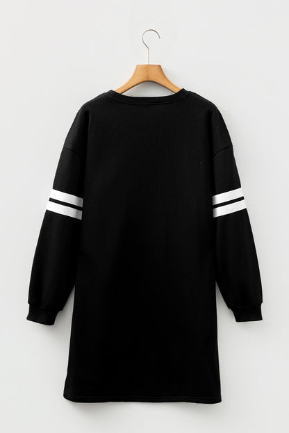 Lea | Varsity Striped Sleeve Casual Dress
