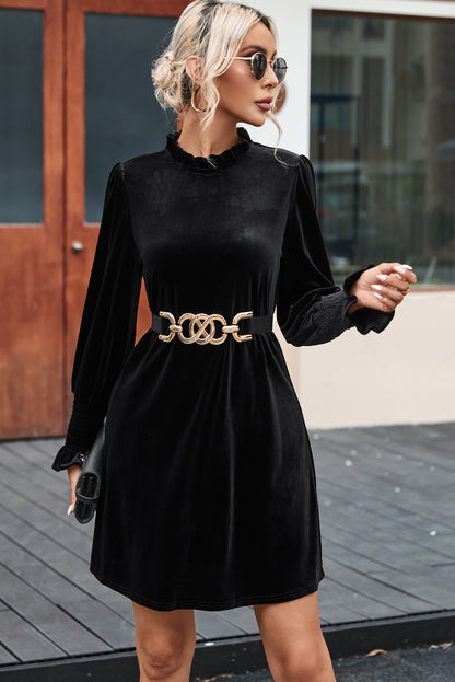Heart | Velvet Puff Sleeve Dress