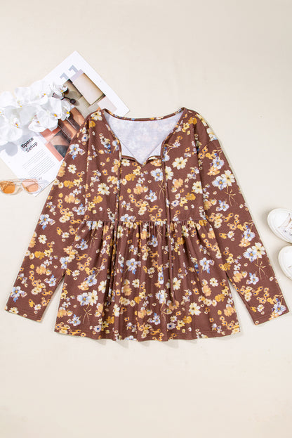 Anne | Plus Size Floral Babydoll Blouse