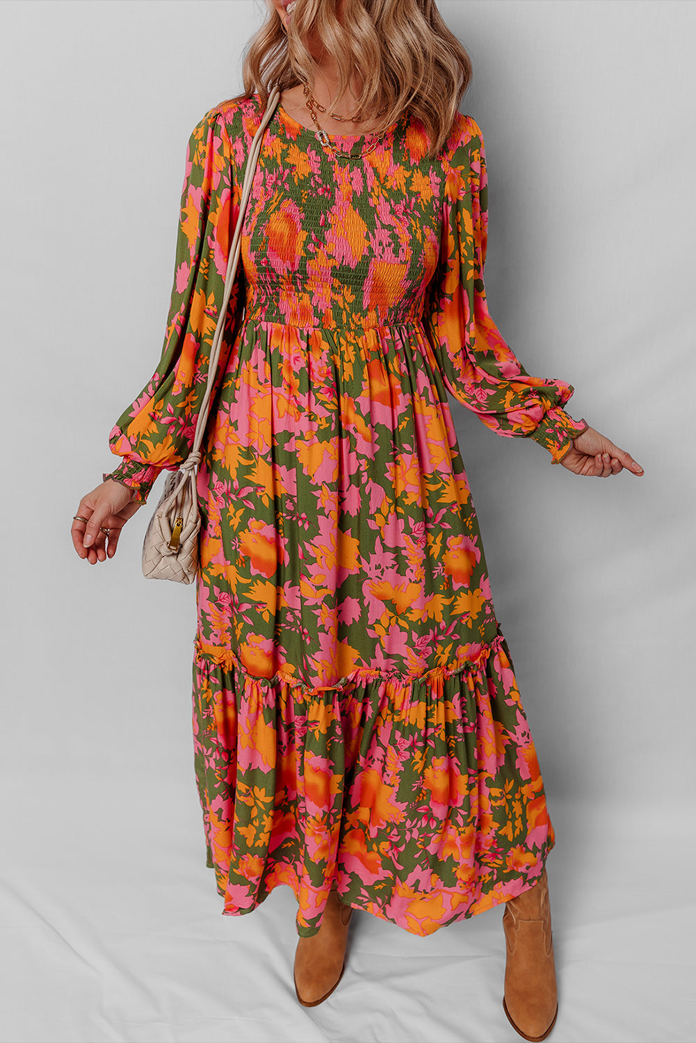 Magdalena | Floral Puff-Sleeve Dress