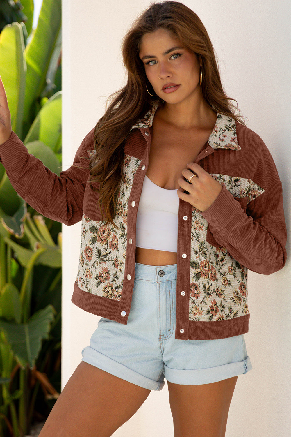 Valerie | Retro Floral Patchwork Shacket