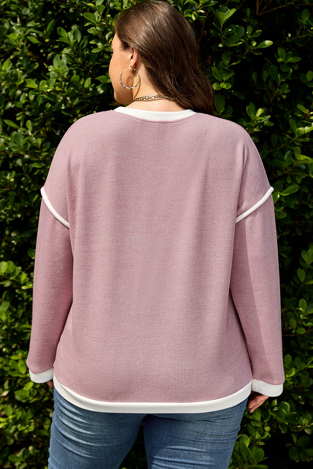 Joanne | Plus Size Drop Shoulder Knitted Top