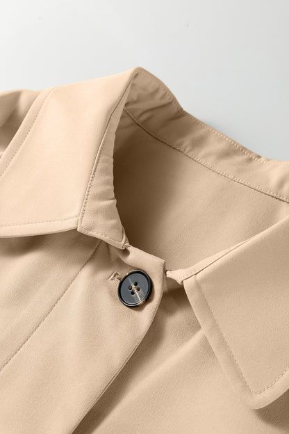 Camila | Classic Trench Coat with Plaid Lining