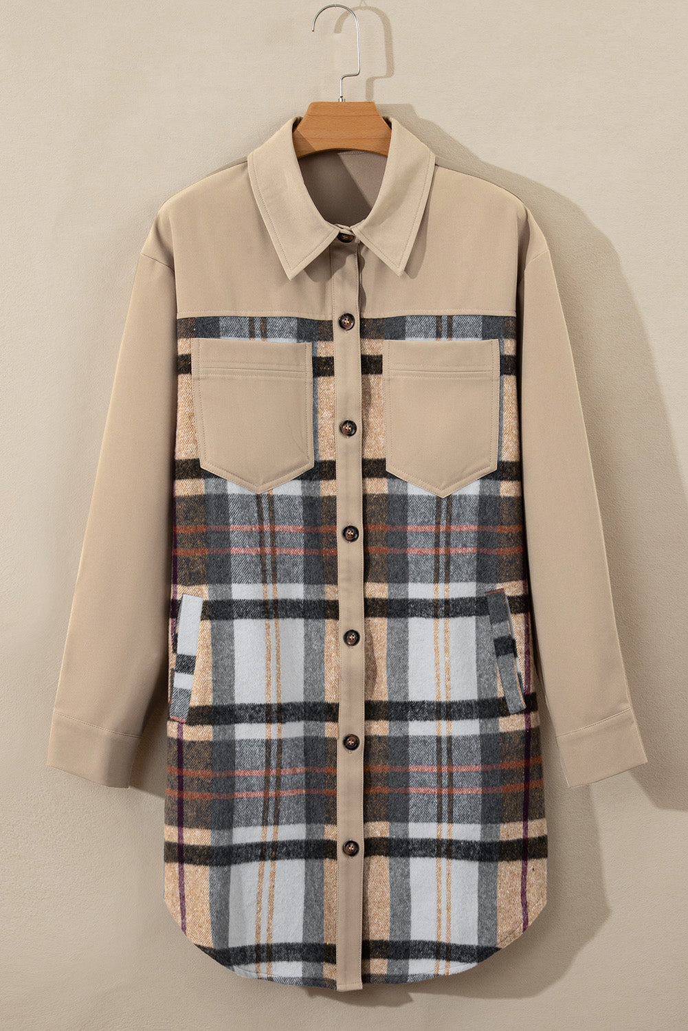 Ewa | Plaid Patchwork Shirt Dress