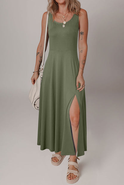 Amanda | Sleeveless Scoop Neck Dress