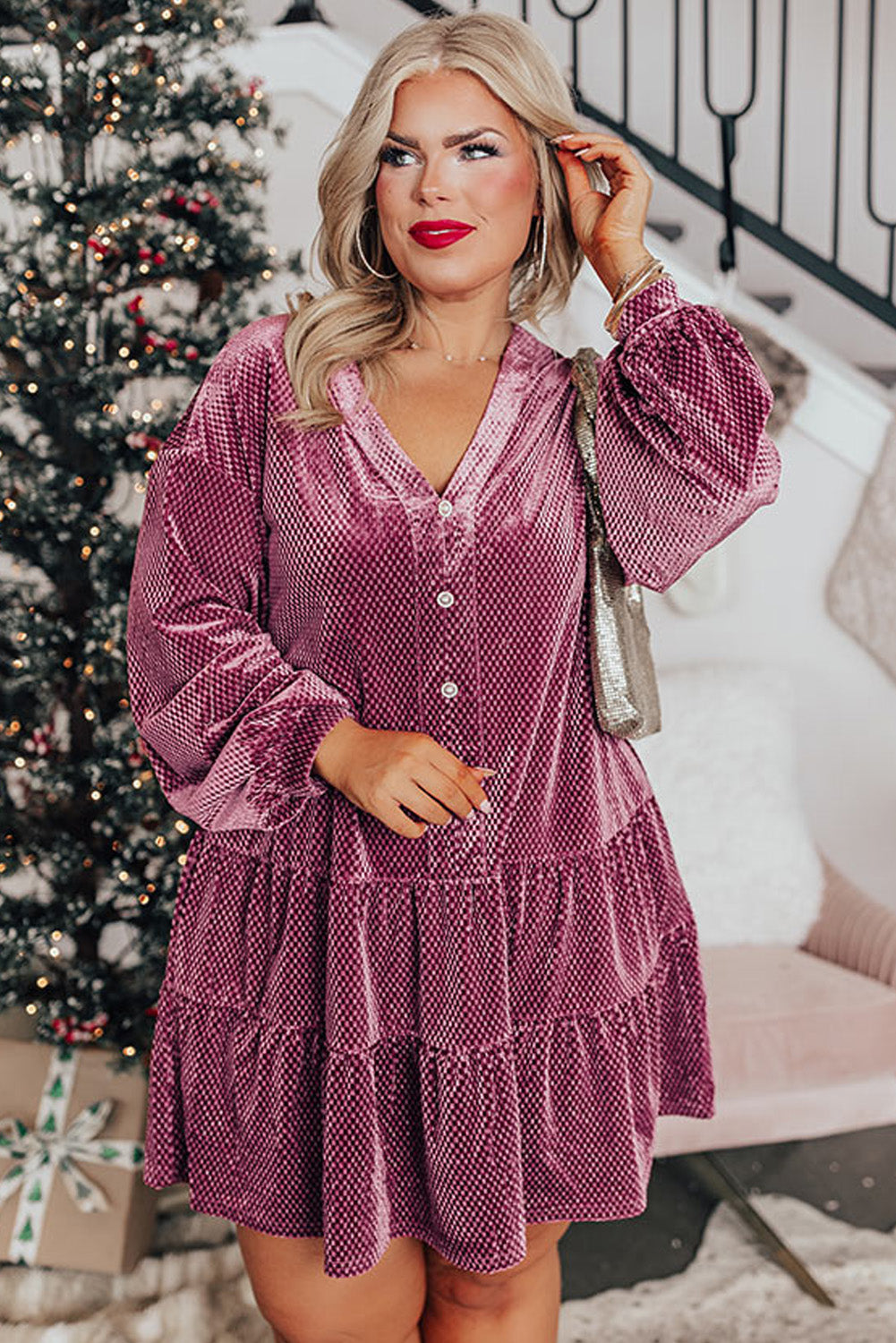 Ava | Plus-Size Velvet Dress