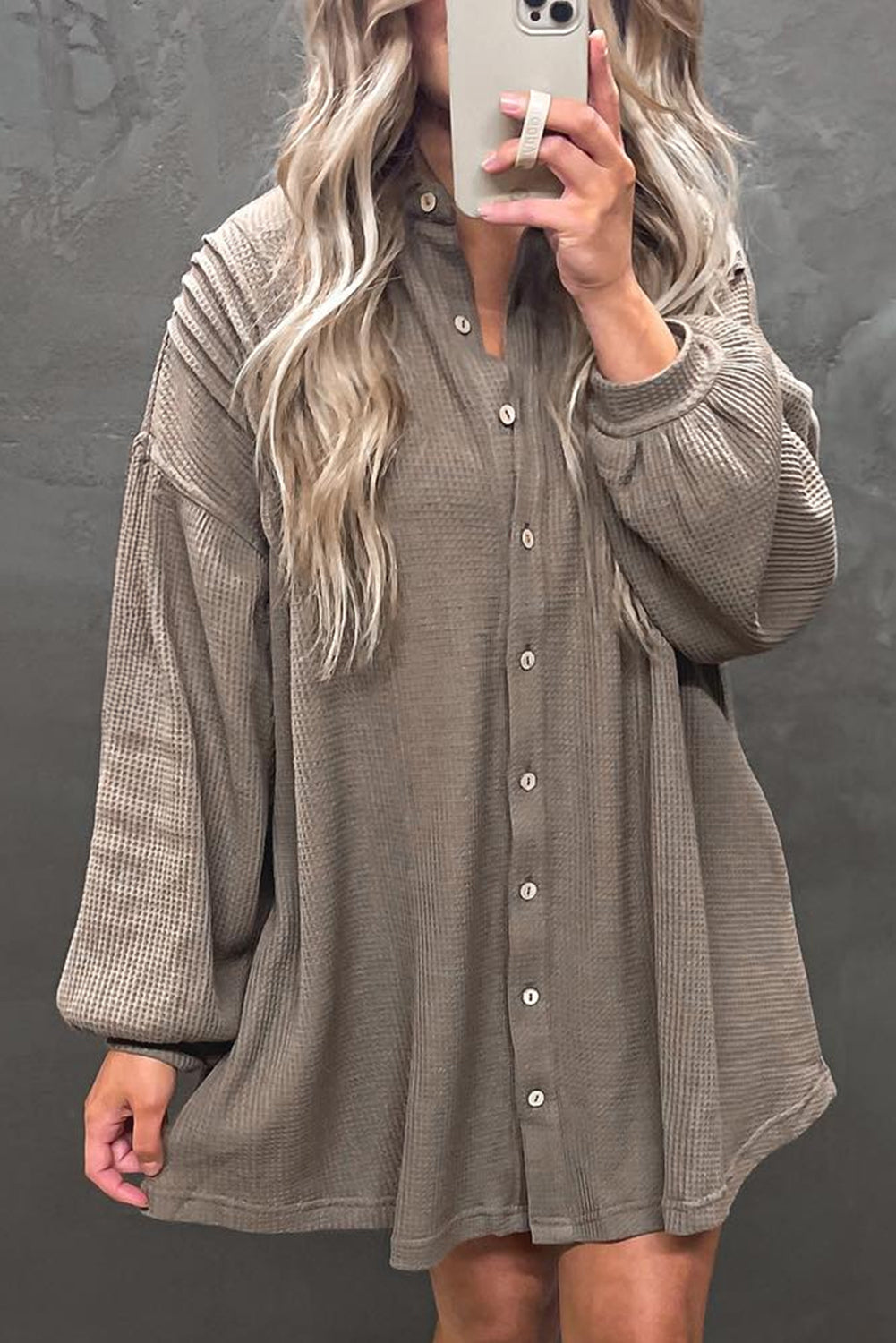 Luna | Waffle Knit Tunic Dress