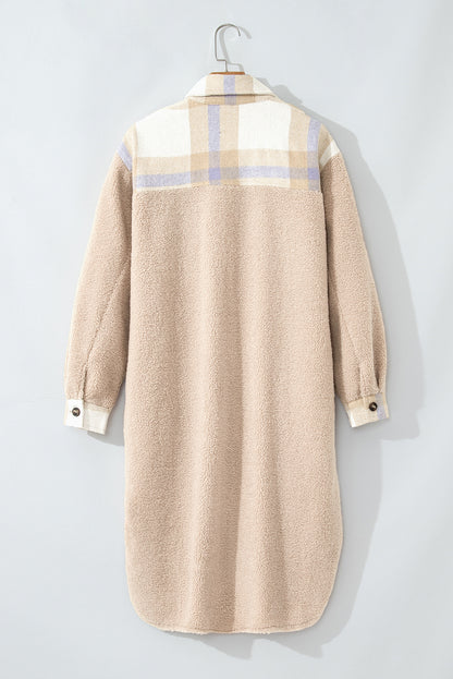 Avery | Plaid Patchwork Sherpa Coat