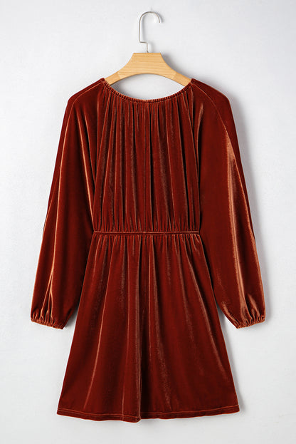 Ash | Velvet Puff Sleeve Dress