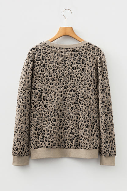 Olivia | Bold Leopard Print Long Sleeve Top