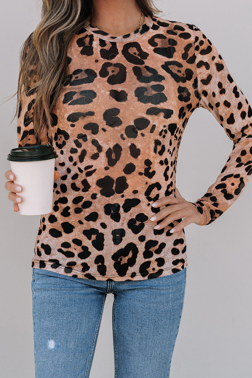 Marielle | Leopard Print Slim Fit Top