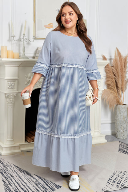 Heidy | Plus Size Striped Maxi Dress