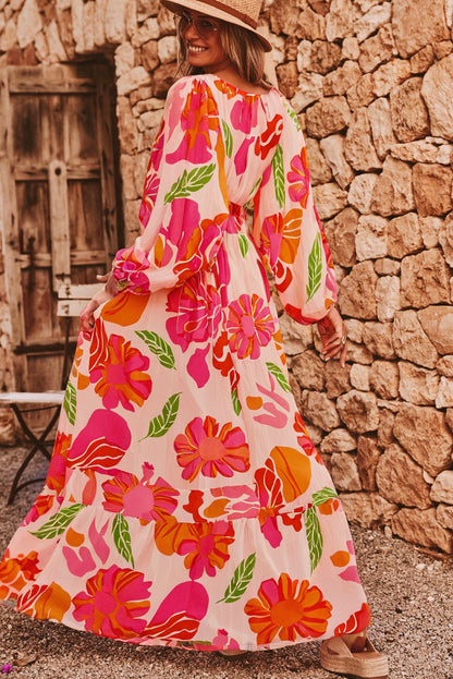 Isla | Floral V-Neck Maxi Dress
