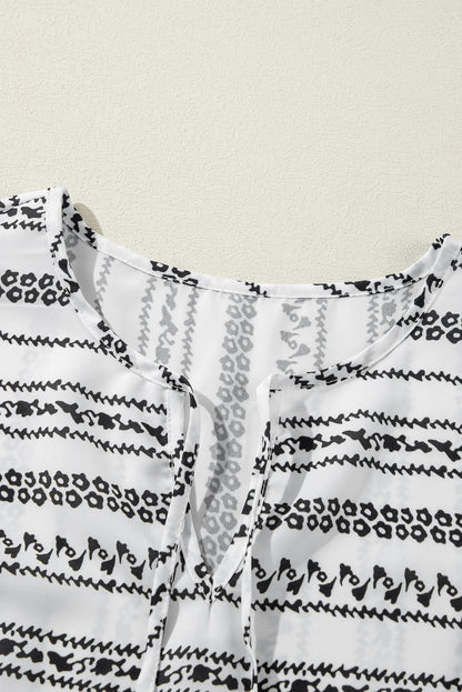 Sienna | Striped V-Neck Bell Sleeve Dress