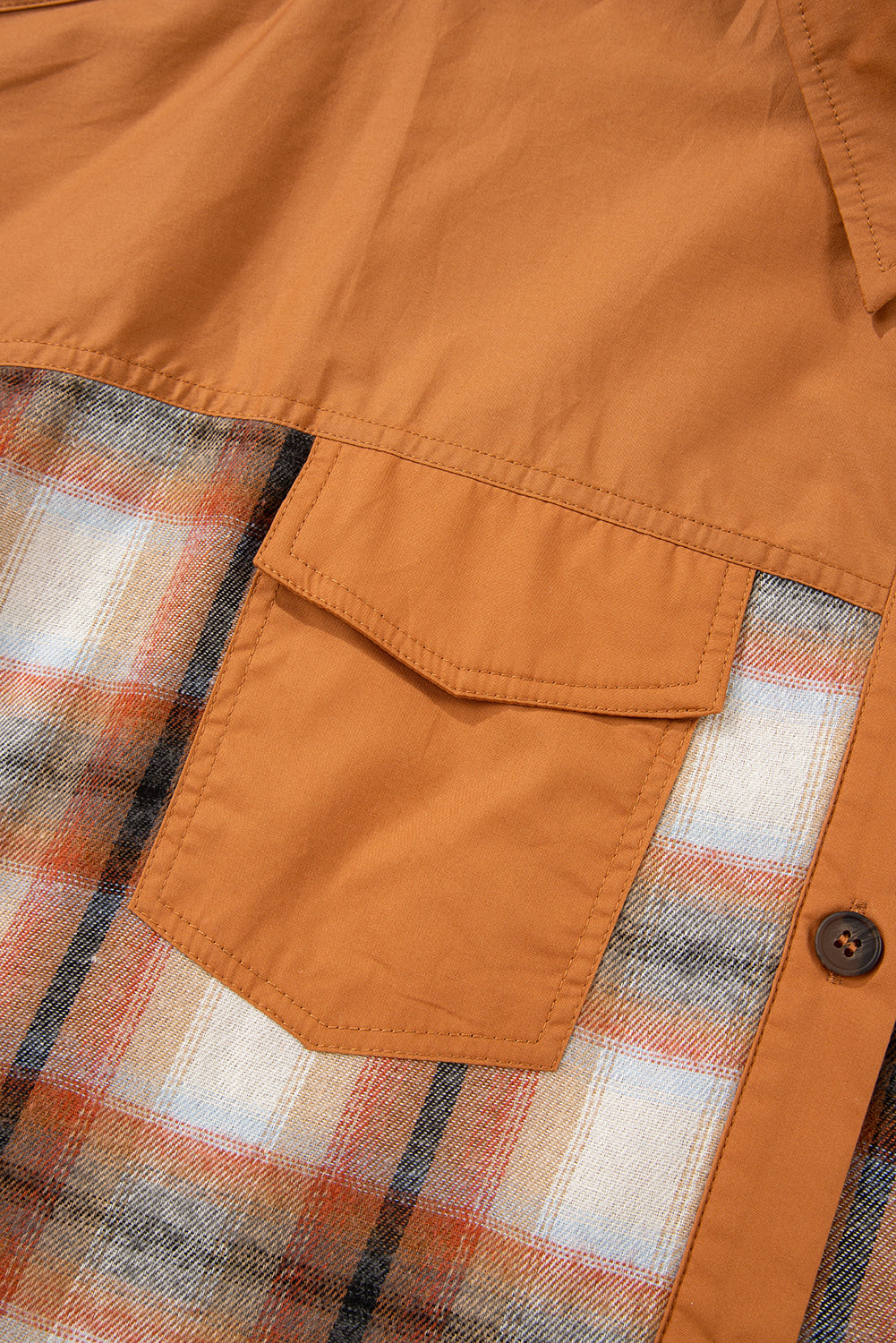 Amara | Color Block Plaid Shirt Dress