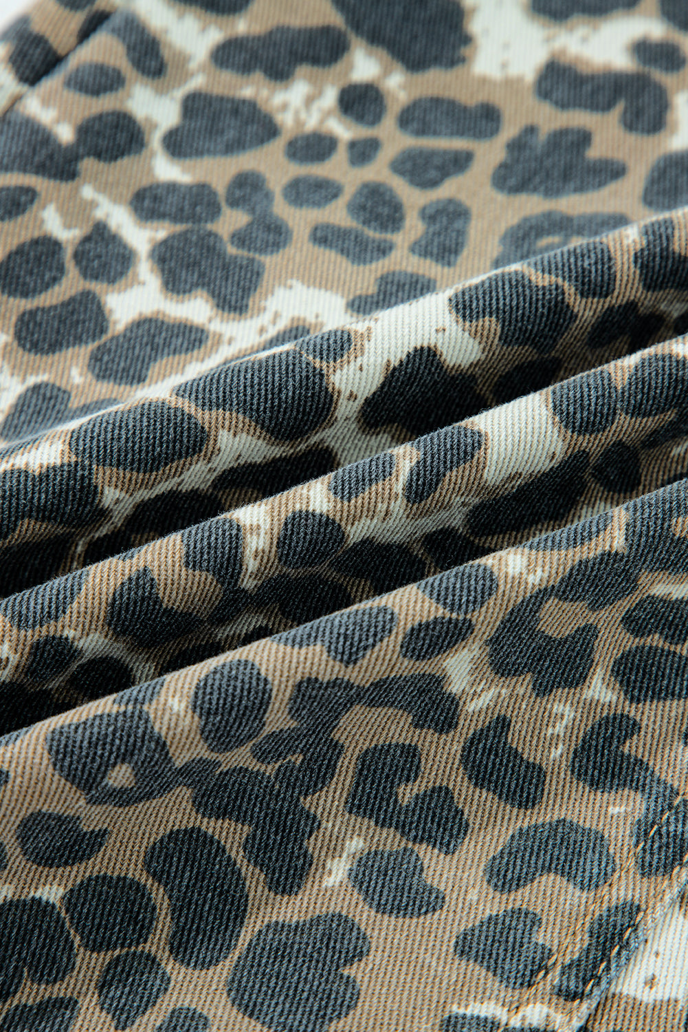 Zara | Leopard Print Denim Dress