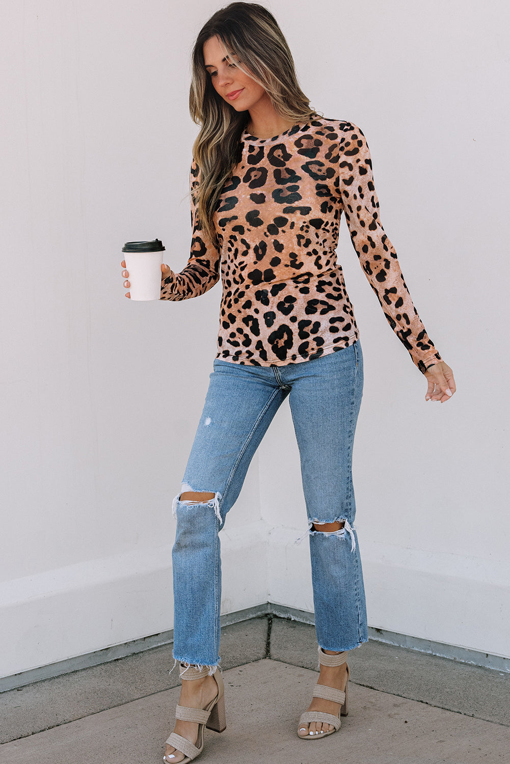 Marielle | Leopard Print Slim Fit Top
